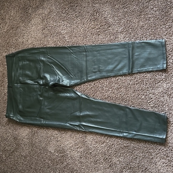 NEW Ann Taylor Loft Black Coated Faux Leather Skinny Pants 30 10 - Picture 6 of 8